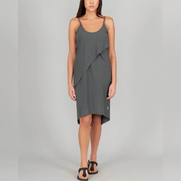 Indygena Aerel Women's Sleeveless Casual Knee length Dress Grey Size Medium. - Picture 1 of 14